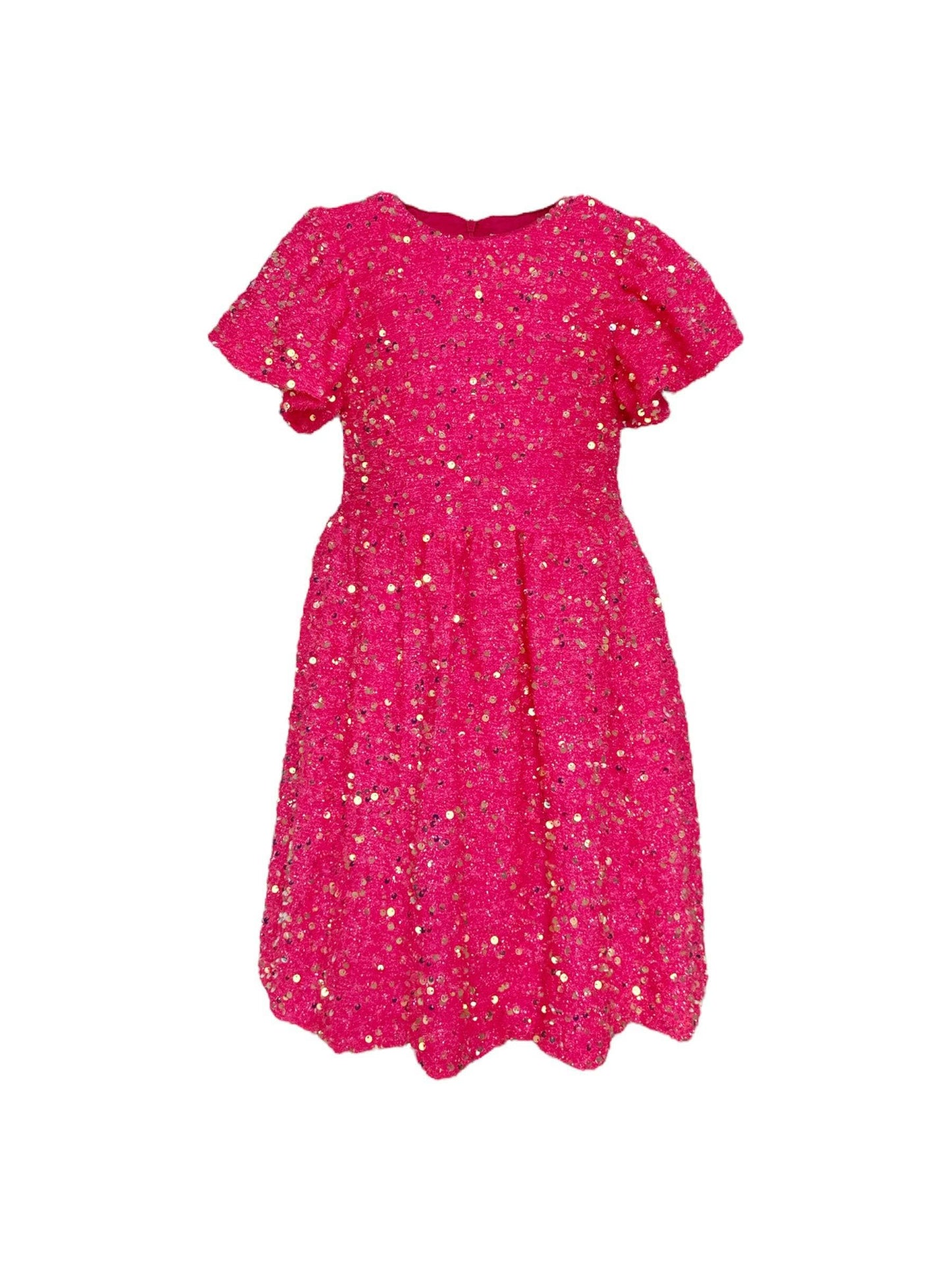 Lola & The Boys Pink | Margot Sequin Velour Dress