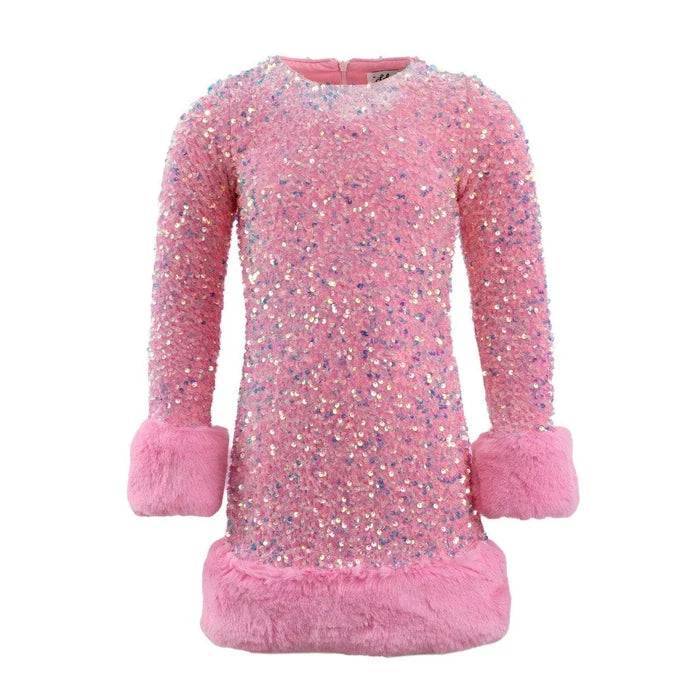 Lola + The Boys Pink | Sabrina Shimmer Dress