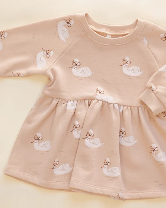 Rylee + Cru Blush Swans | Raglan Dress