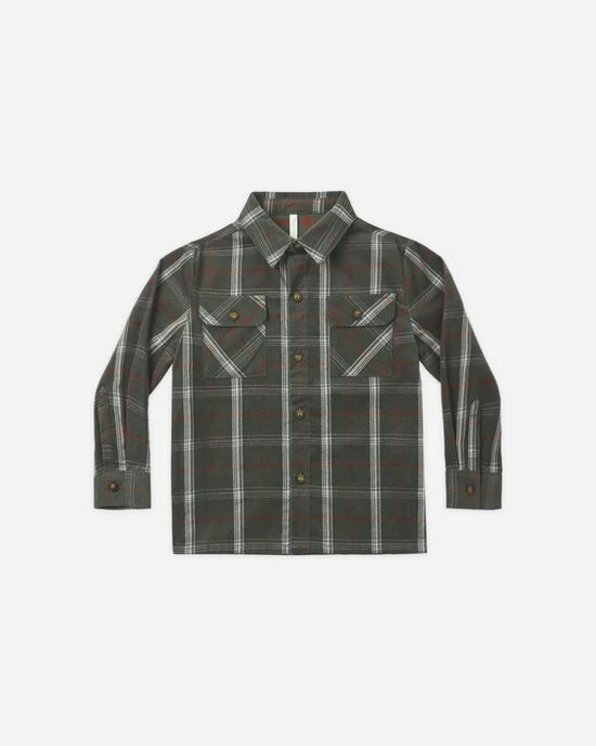 Rylee + Cru Evergreen Holiday Plaid | Pocketed Flannel Shirt