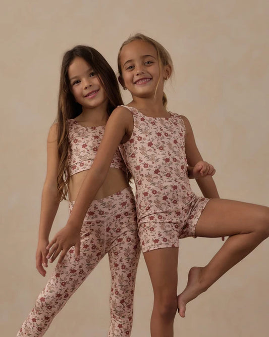 Rylee + Cru Blush Pink Floral | Malibu Bodysuit