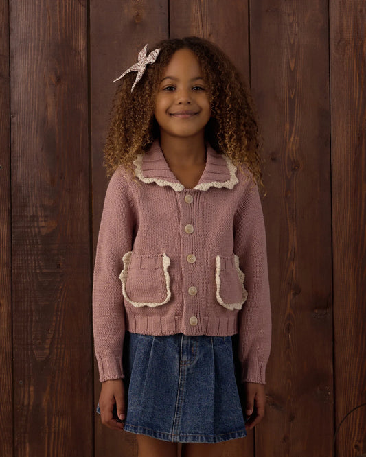 Rylee + Cru Rosewood | Collared Cardigan