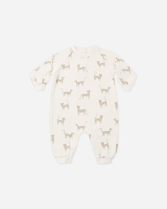 Rylee + Cru Natural | Leopards Raglan Jumpsuit