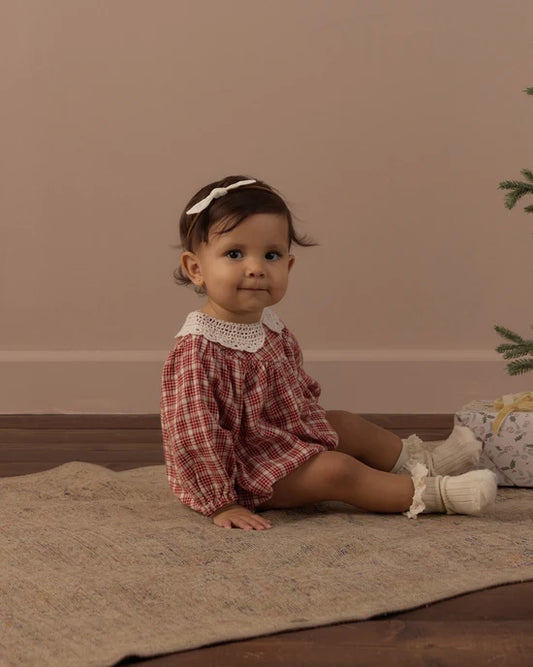 Rylee + Cru Ruby Vintage Plaid | Heidi Romper