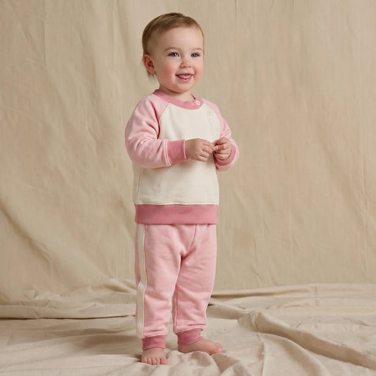 Pink Chicken X Coop Kids Pink Color Block | Puzzle Jogger Set