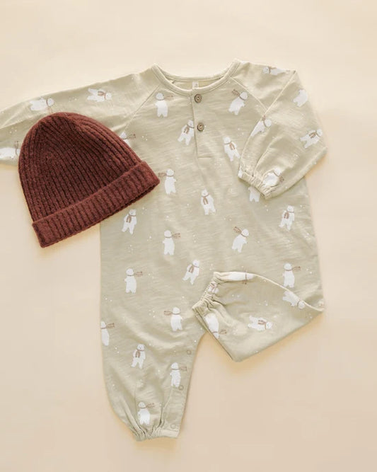 Rylee + Cru Pistachio | Henley Jumpsuit Henley Jumpsuit