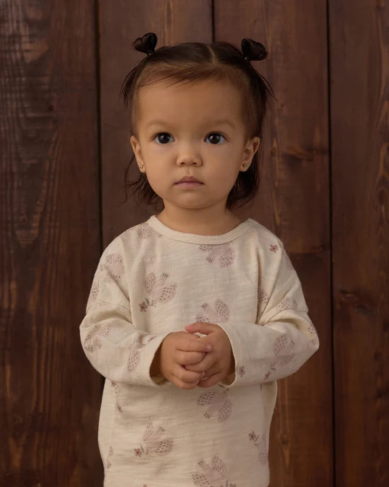 Rylee + Cru Natural Sparrows | Long Sleeve Tee + Pant Set