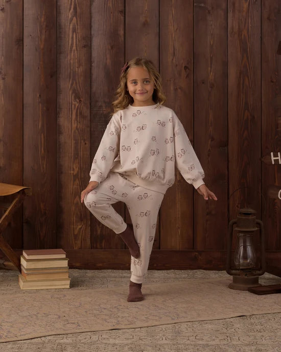 Rylee + Cru Petal Owls | Jogger Sweatpant
