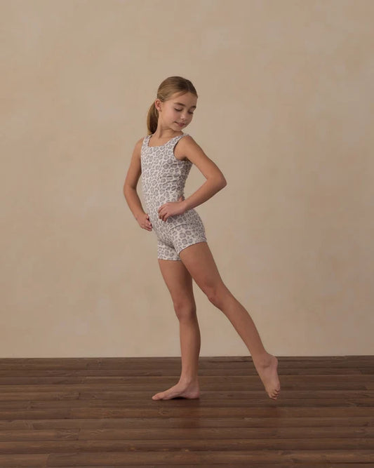Rylee + Cru Natural Blue Leopard | Malibu Bodysuit
