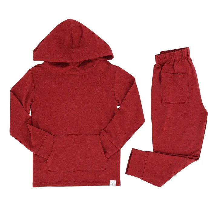 Sweet Bamboo Rhubarb | French Terry Hooded Jogger Set