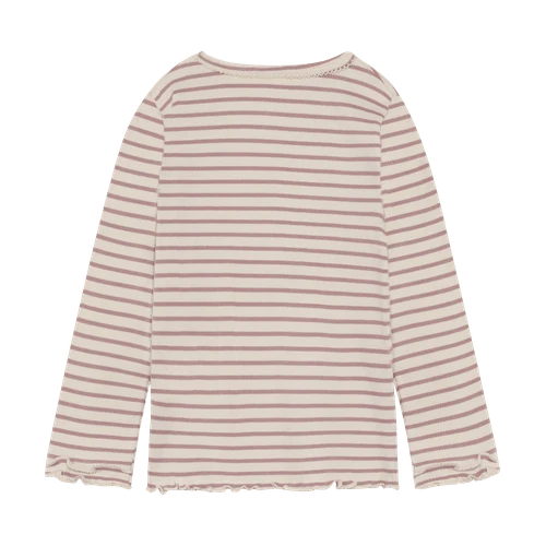 Minymo Fawn | Yarn Dyed Long Sleeve Ribbed T-Shirt