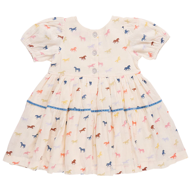 Pink Chicken Multi Tiny Horses | Charlie Dress