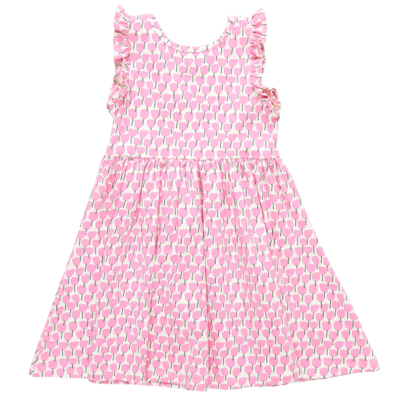 Pink Chicken Pink Tulips | Organic Kelsey Dress