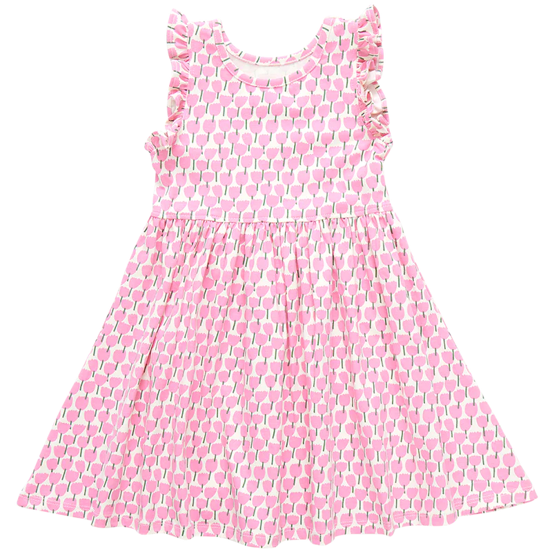 Pink Chicken Pink Tulips | Organic Kelsey Dress