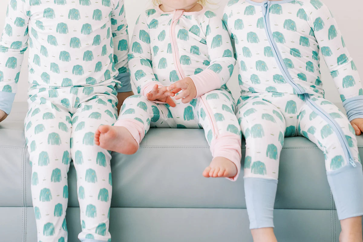 Uptown Baby Blue Golf Jacket | Long Sleeve PJ Set