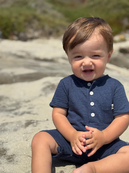 Me & Henry Navy | Camborne Romper