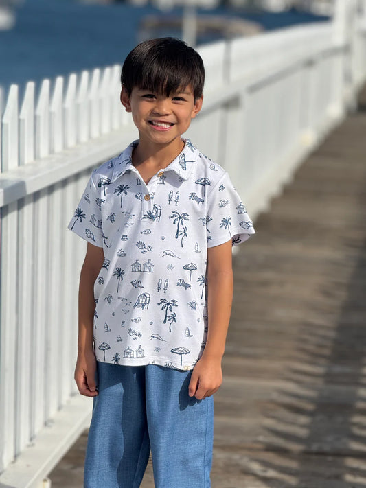 Me & Henry Beach | Starboard Printed Polo