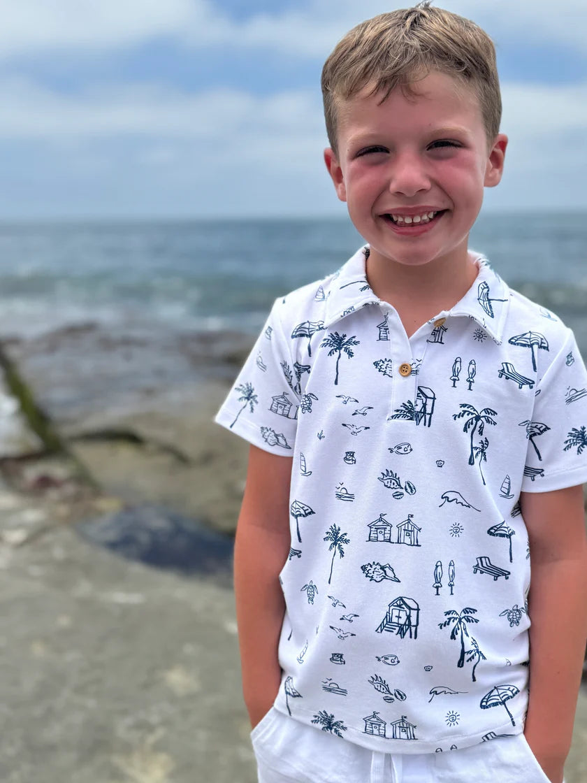 Me & Henry Beach | Starboard Printed Polo