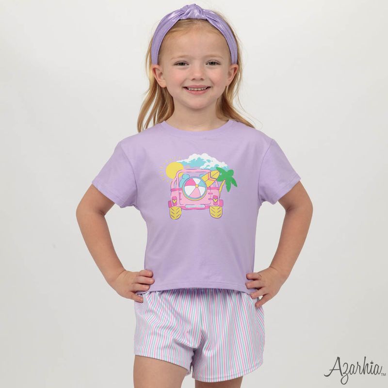 Azarhia Lavender Beach Girl | Ringer Boxy T-Shirt