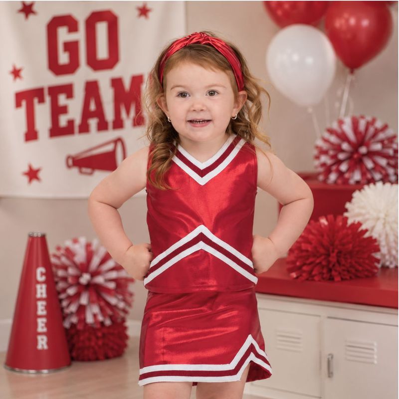 Azarhia Red | Game Day Shimmer Cheer Suit