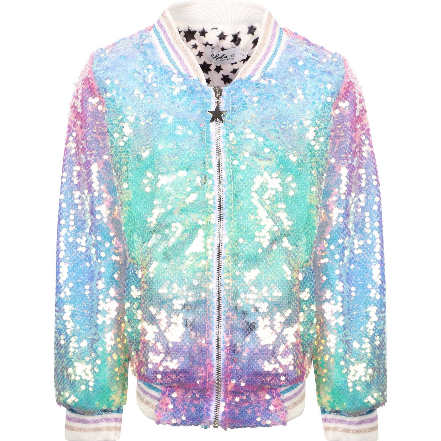 Lola & The Boys Icy Ombre | Sequin Jacket