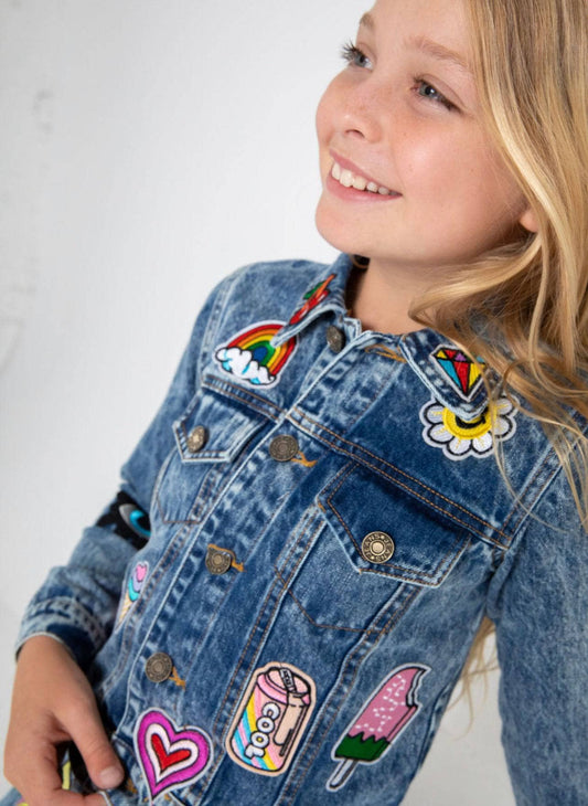 Lola + The Boys All About the Patch | Crop Denim Jacket