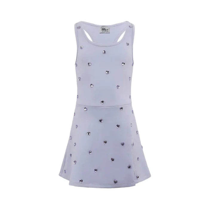Lola + The Boys Lavender Heart | Scuba Tennis Dress