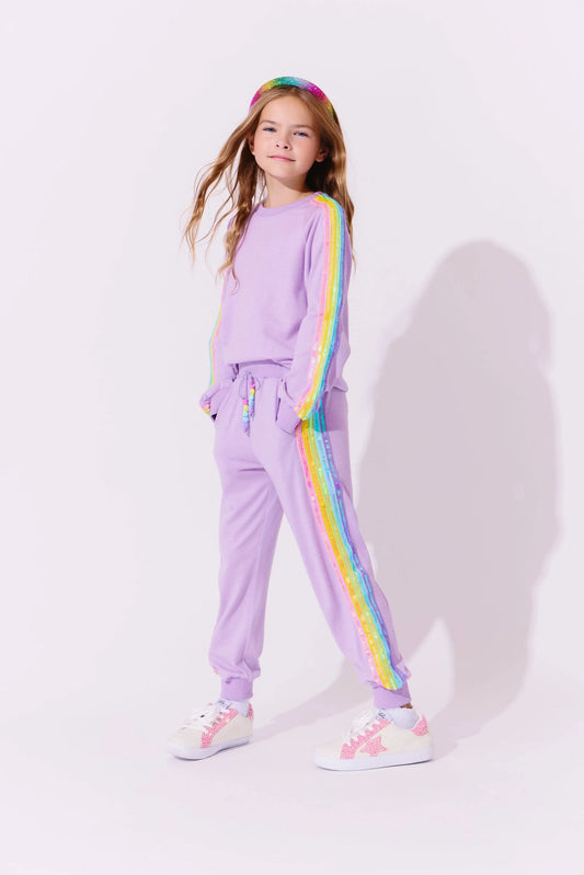 Lola & The Boys Lavender Rainbow | Sequin Set