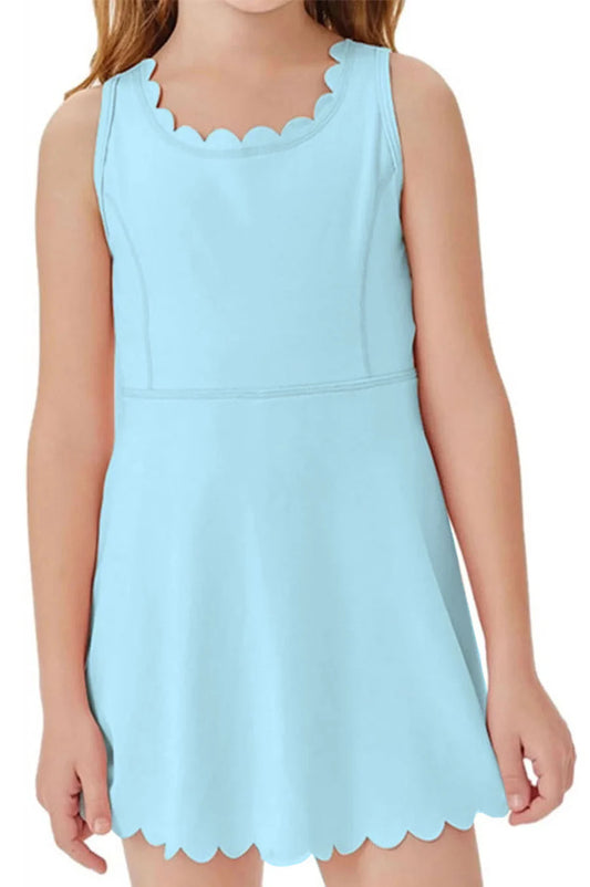 Azarhia Light Blue | Scallop Dress