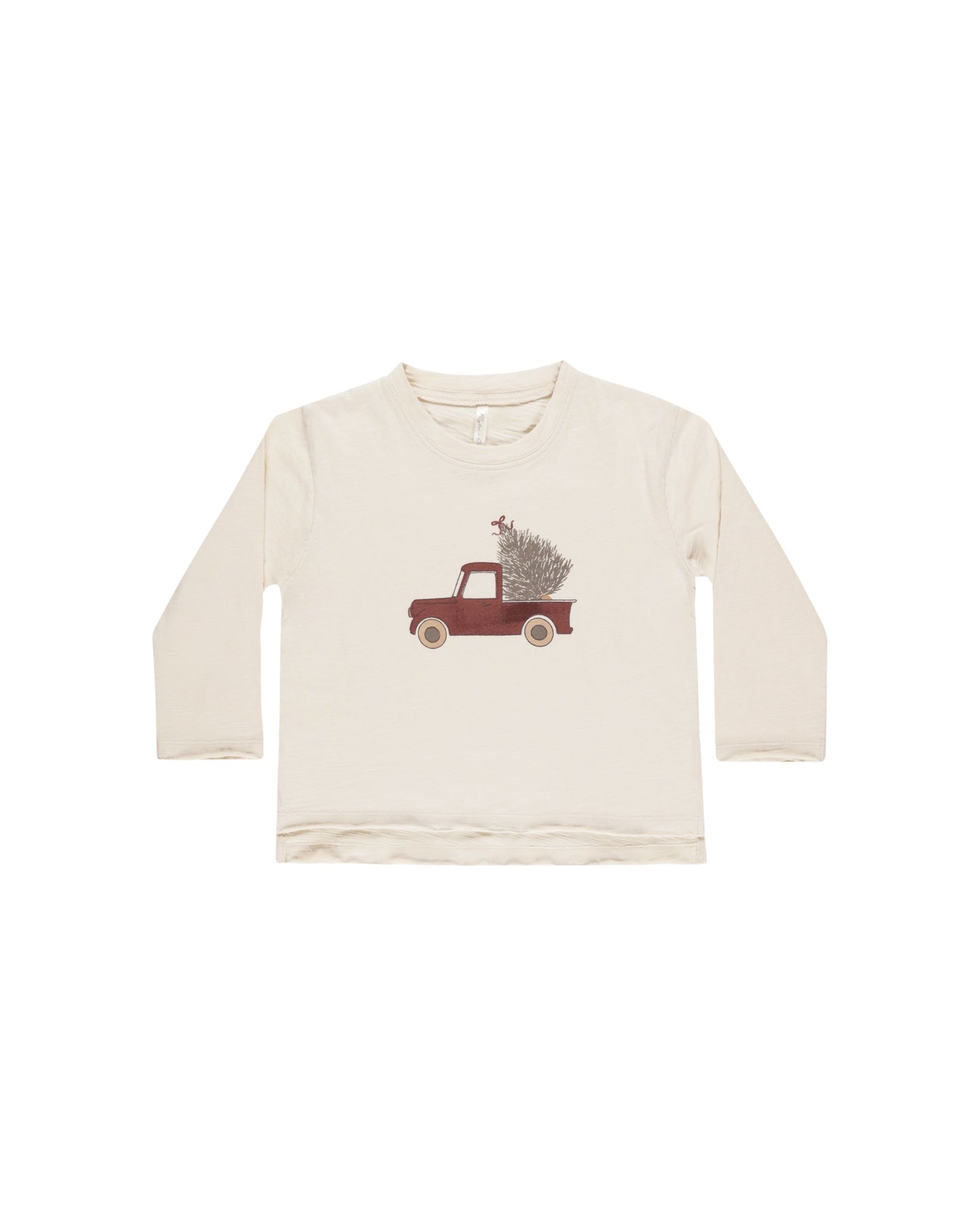 Rylee + Cru Natural Truck | Raw Edge Long Sleeve Tee