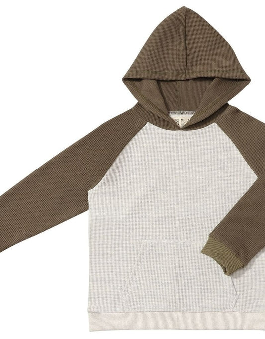 Me & Henry Grey & Olive | James Hooded Top