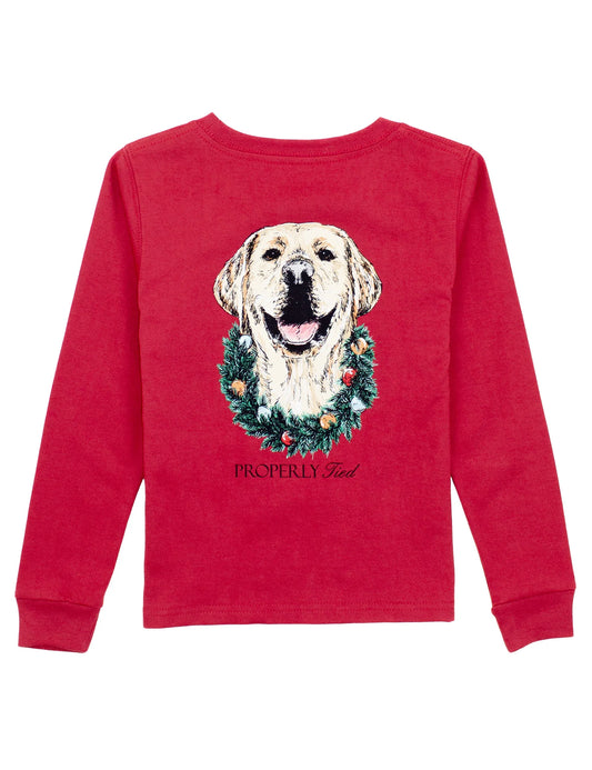 Properly Tied Cabernet | Deck The Paws Long Sleeve T-Shirt