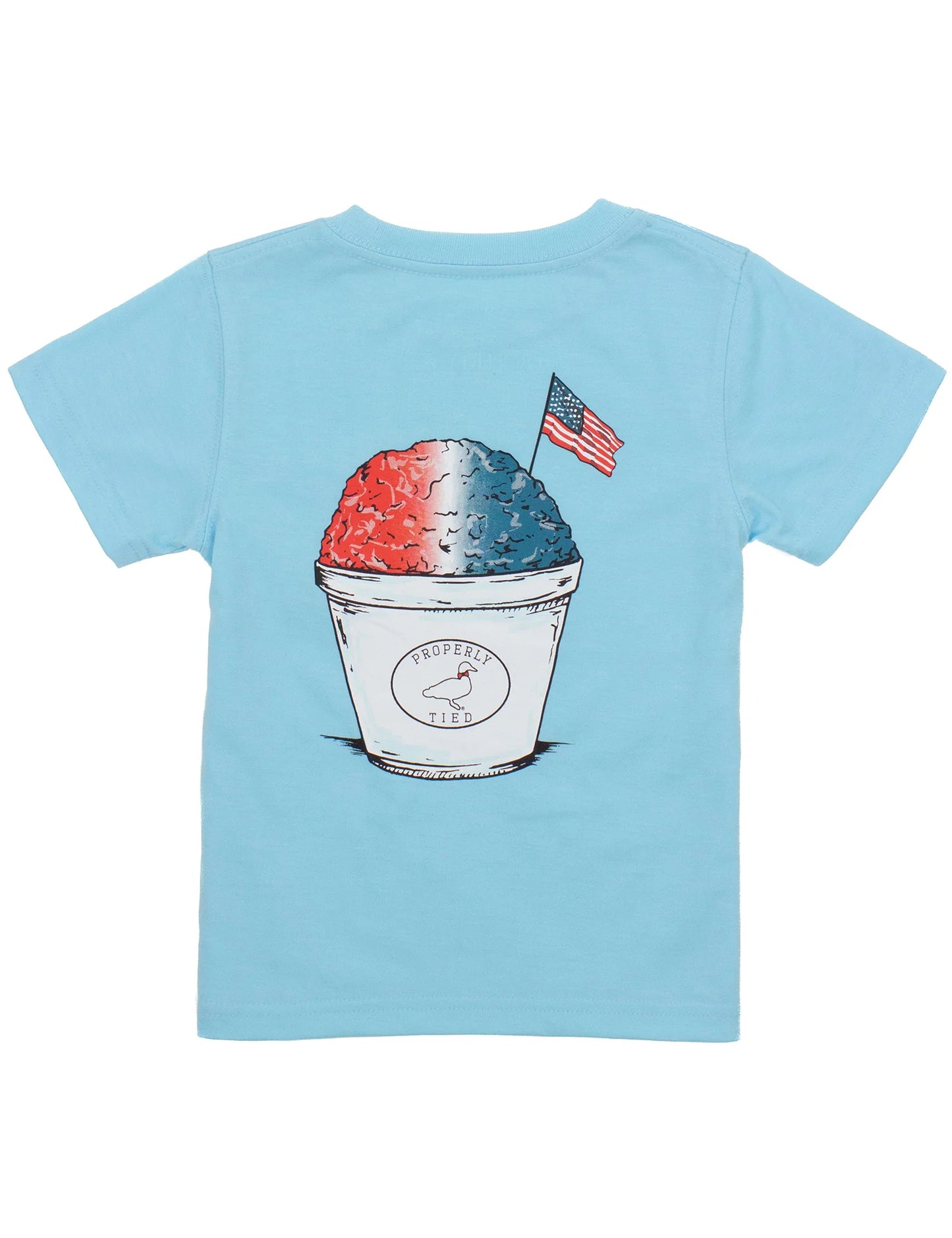 Properly Tied Aqua American Chillin | Short Sleeve Logo T-Shirt