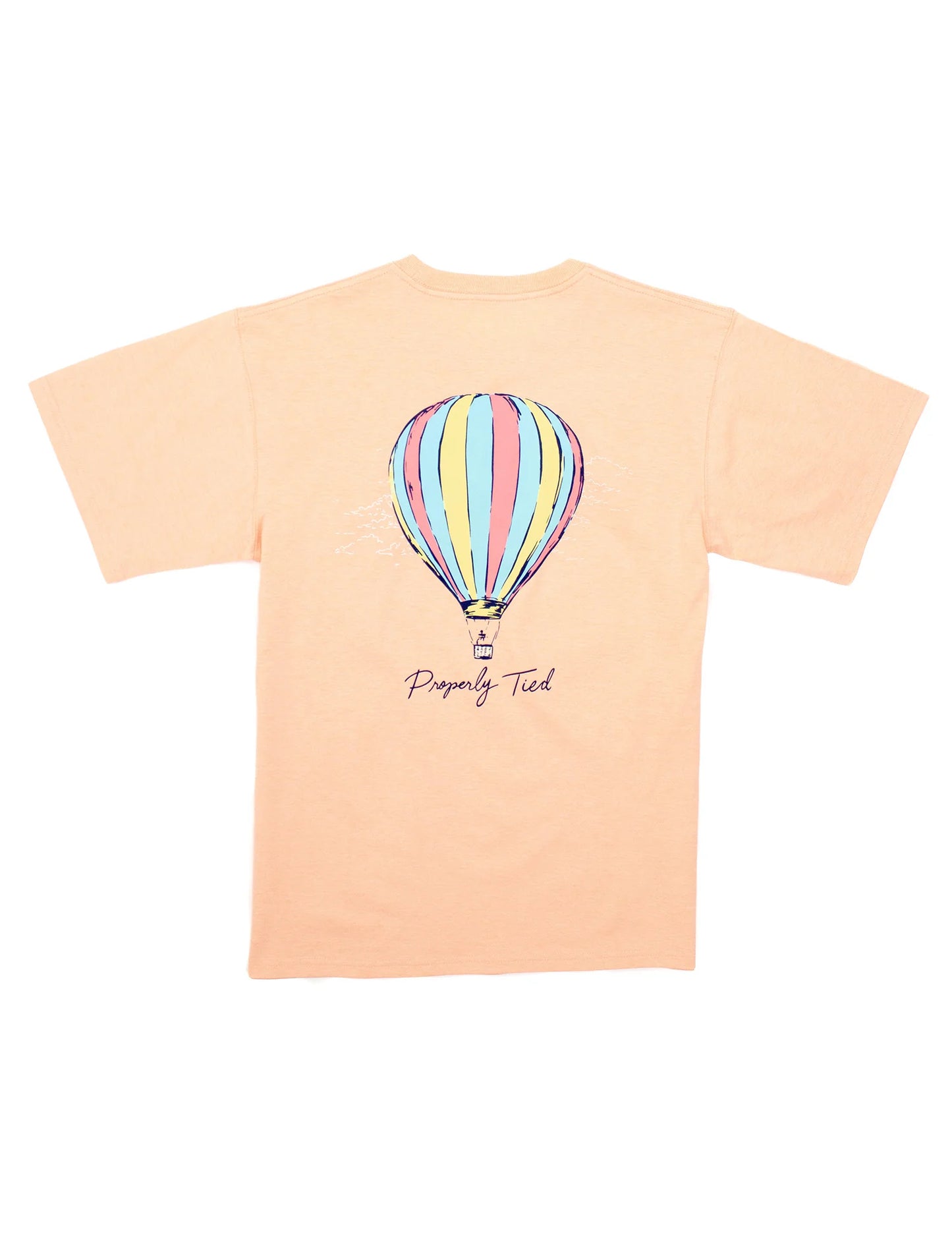 Properly Tied Melon Hot Air Balloon | Short Sleeve T-Shirt