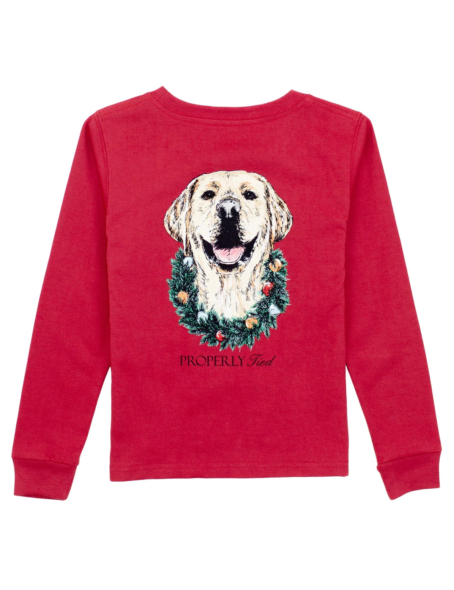 Properly Tied Cabernet | Deck the Paws Long Sleeve Tee