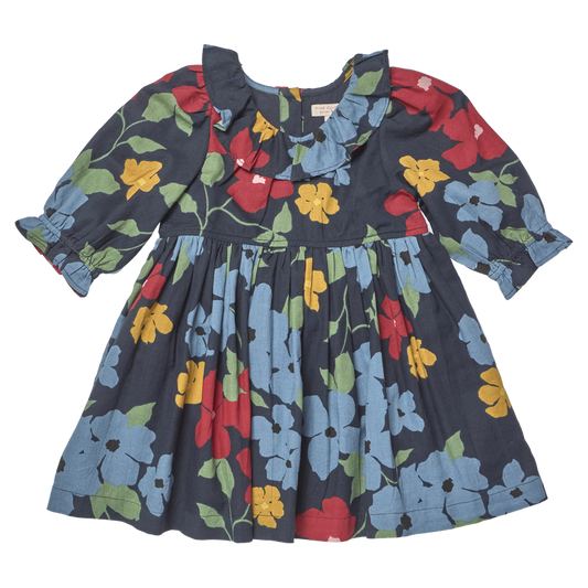 Pink Chicken Navy Hibiscus Floral | Amara Dress
