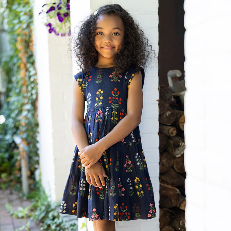 Pink Chicken Navy Field Floral | Peachy Dress