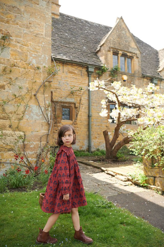 Pink Chicken Red Autumn Strawflower | Jaipur Dress