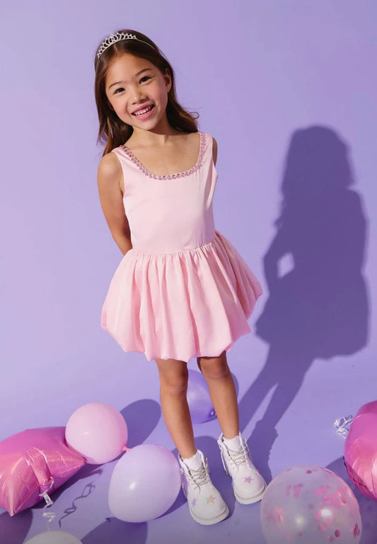 Lola + The Boys Pink | Pastel Gem Bubble Dress