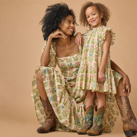 Pink Chicken Leafy Floral | Harper Dress