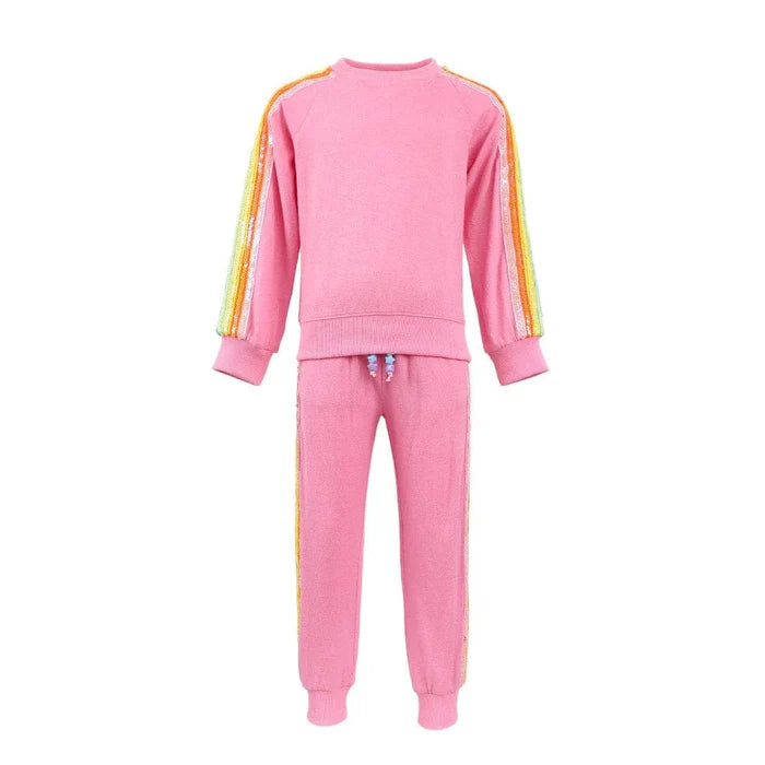 Lola + The Boys Pink Rainbow | Sequin Set