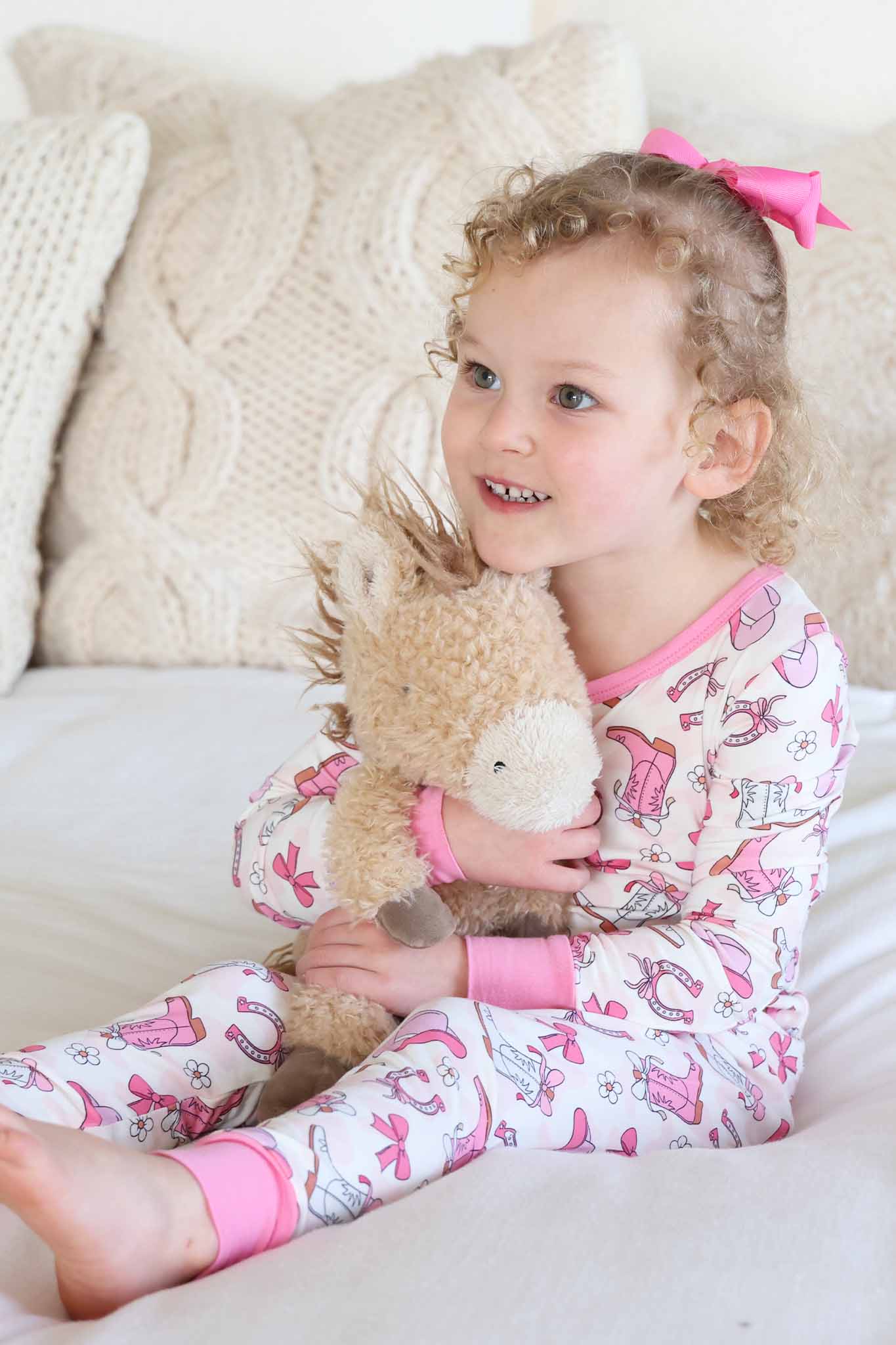 Caden Lane Pink | Rodeo Dreams Two Piece PJ Set