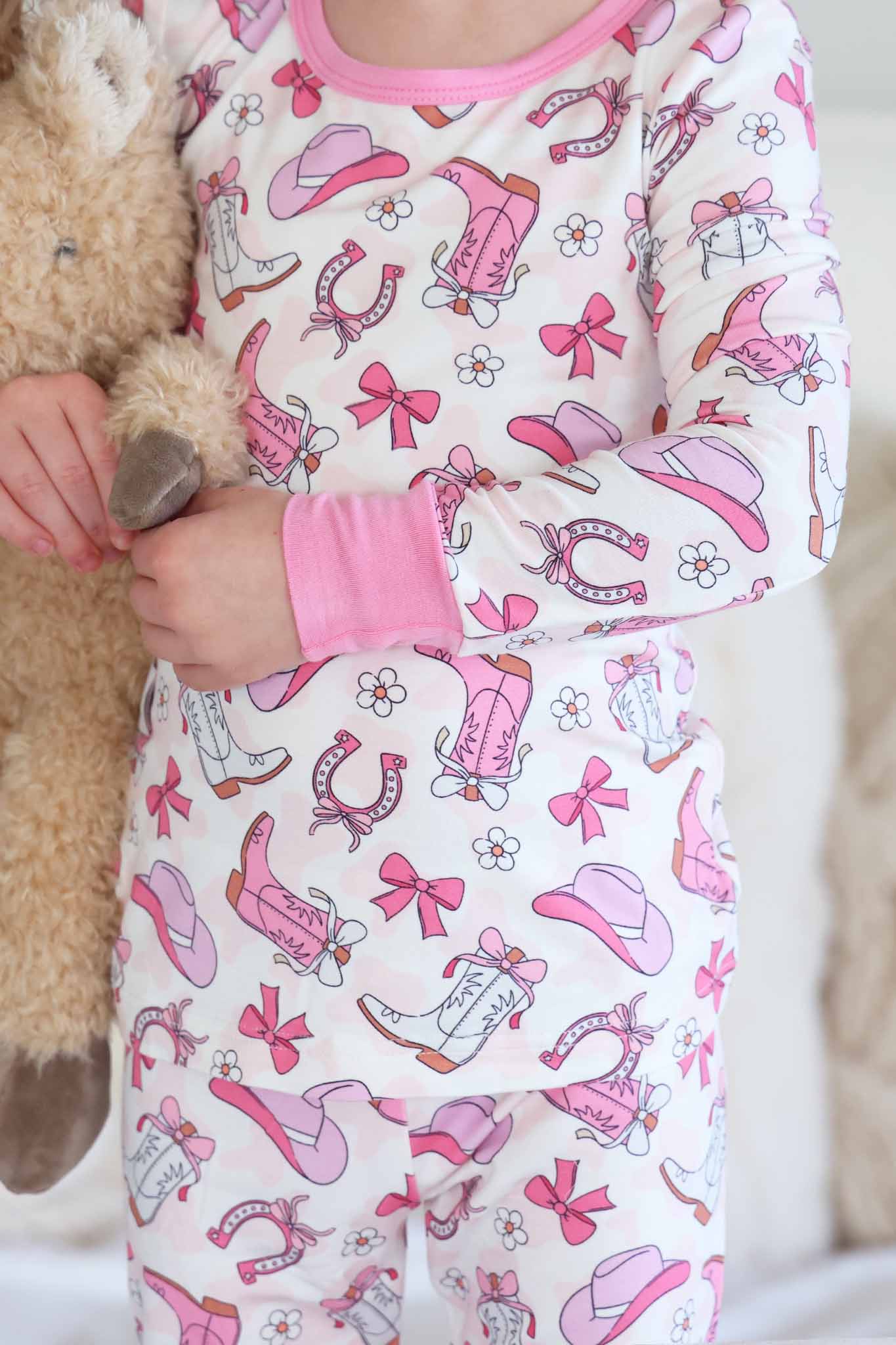 Caden Lane Pink | Rodeo Dreams Two Piece PJ Set