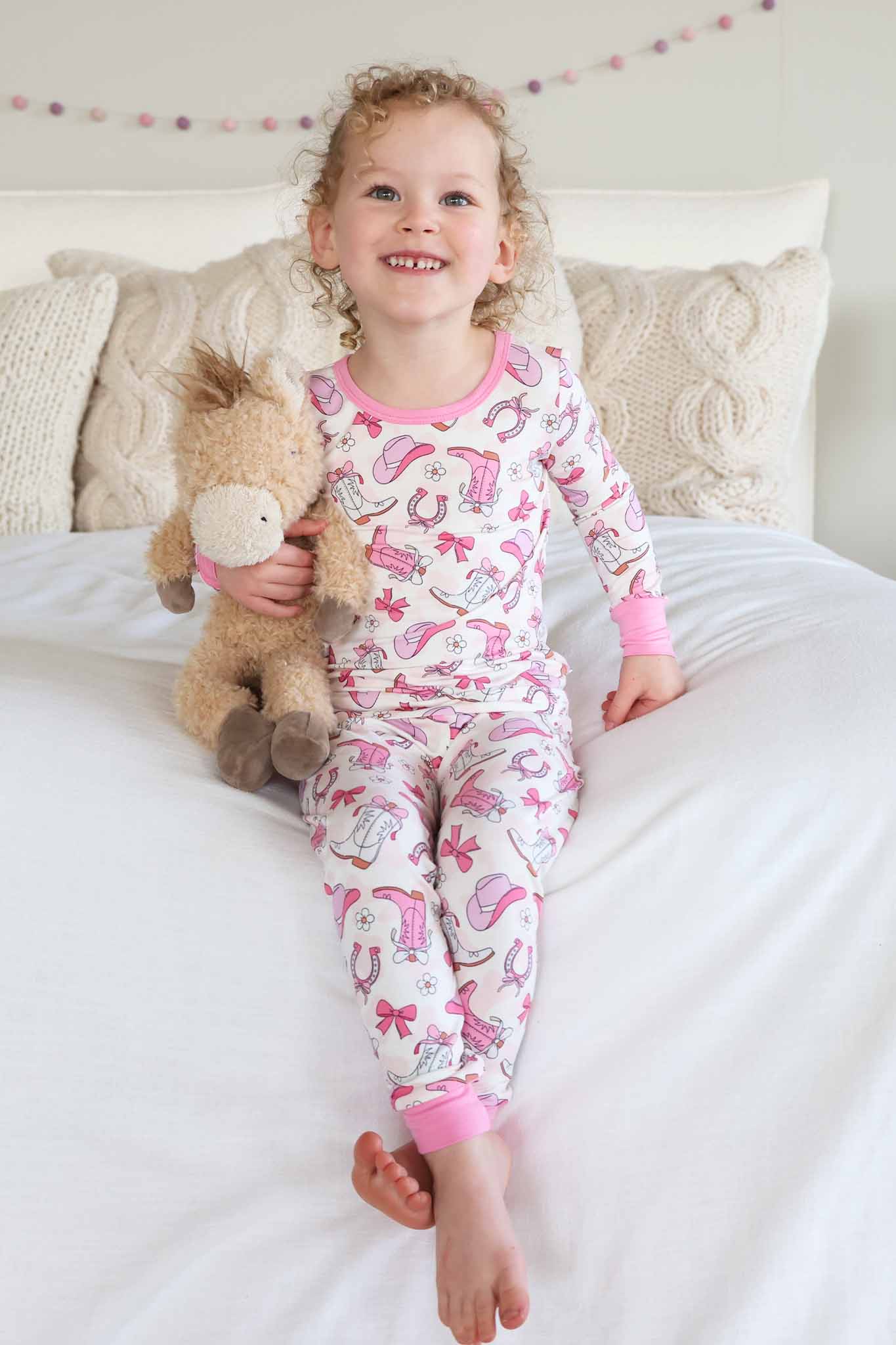Caden Lane Pink | Rodeo Dreams Two Piece PJ Set