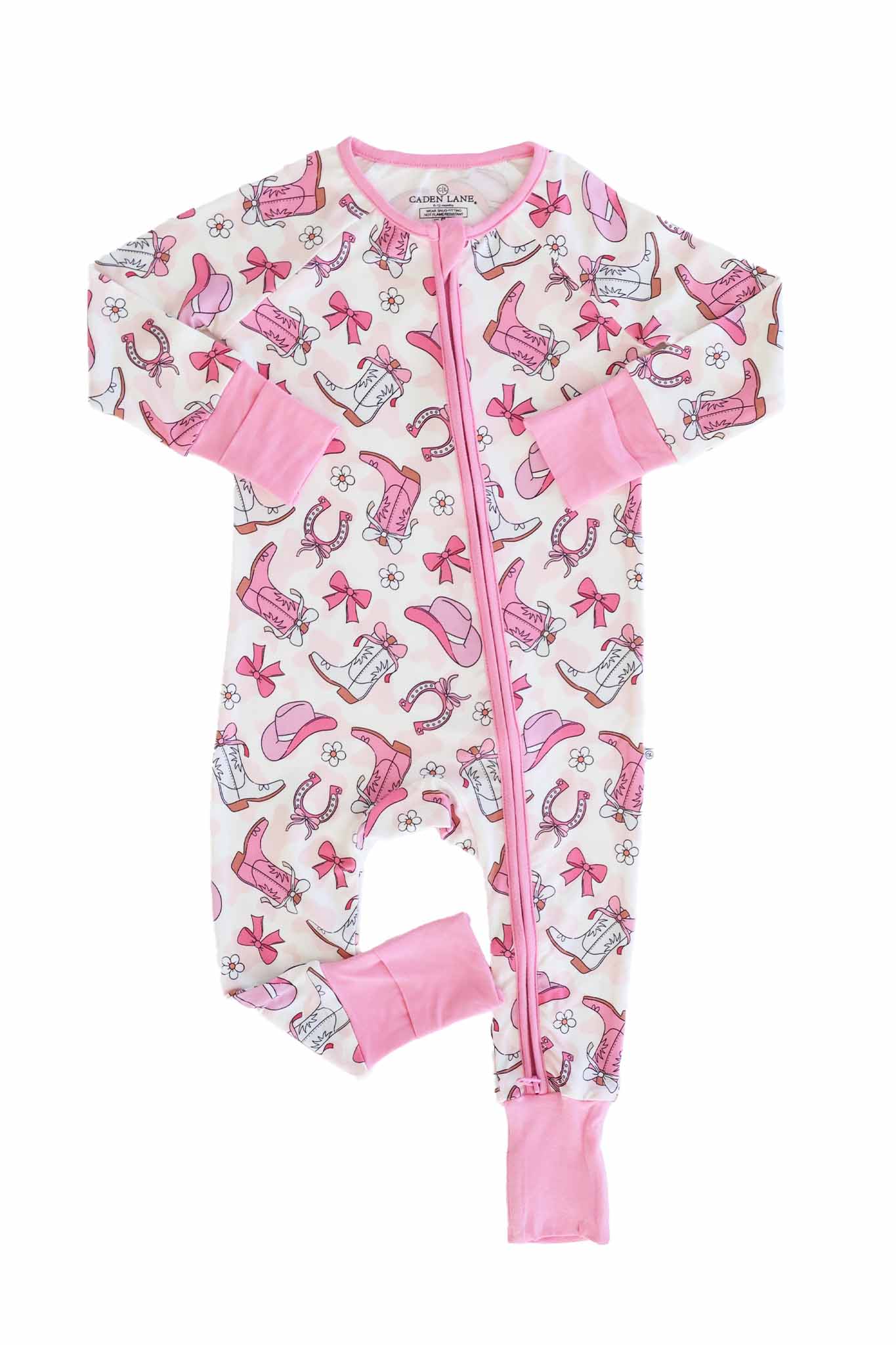 Caden Lane Pink | Rodeo Dreams Convertible Zip Romper