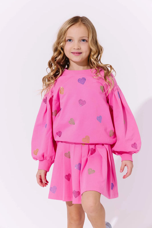 Lola + The Boys Pink Sparkle | Hearts Set