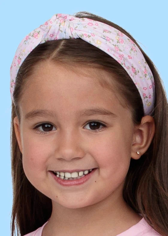 Azarhia Pretty in Pink | Flowers Top Knot Headband