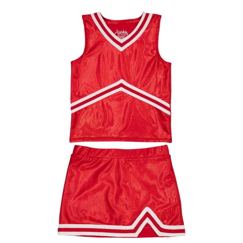 Azarhia Red | Game Day Shimmer Cheer Suit