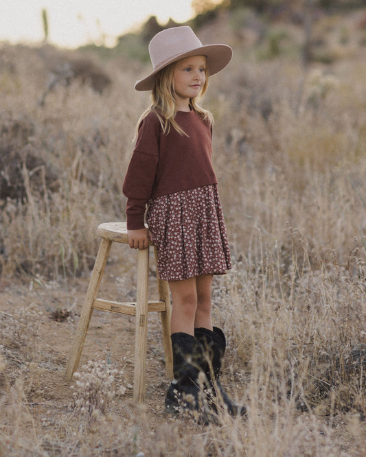 Rylee + Cru Brick Rosette | Sweatshirt Dress