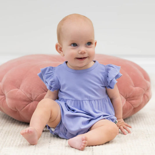 Sweet Bamboo Lilac | Ruffle Romper
